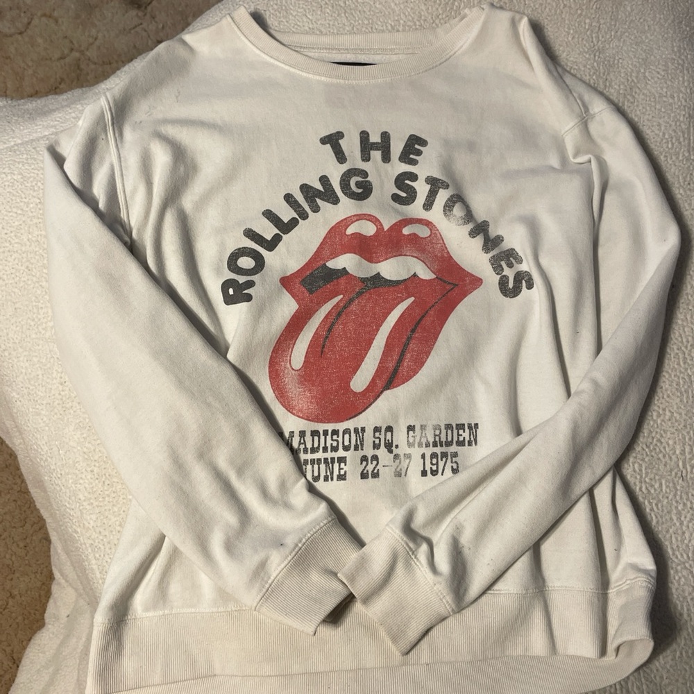 The Rolling Stones Cream Graphic Sweater